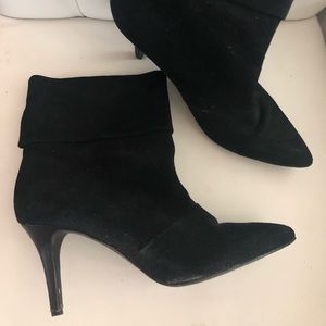 Black suede Charles by Charles David cuff bootie
